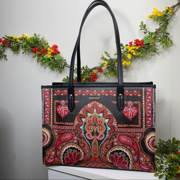 Spartina 449 Handbags - Spartina Midnight Coral Retreat Medium Box Tote